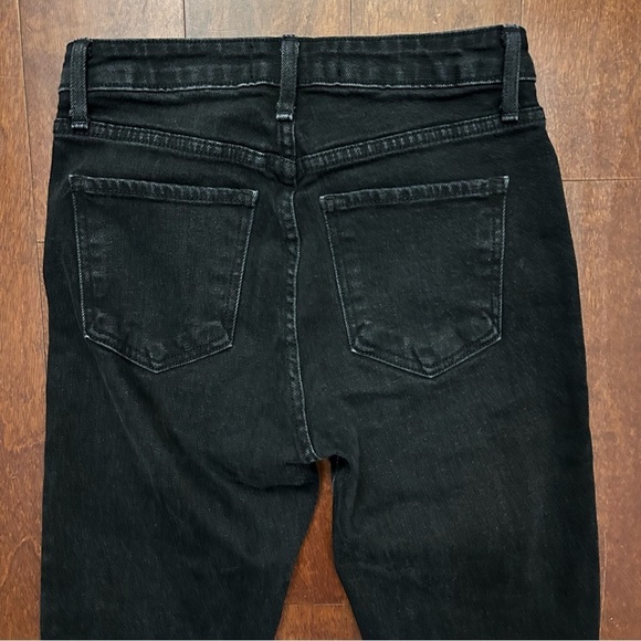 Just Black Denim Women's Cropped High Rise Black Frayed Hem Jeans, Size 25 - Picture 9 of 13